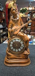 Houten Pierrot klok, Antiek en Kunst, Ophalen