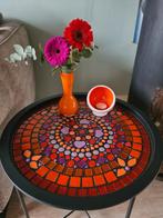 Handgemaakt mozaïek tafeltje - Uniek!, 45 tot 60 cm, Minder dan 55 cm, Mozaïek, Rond