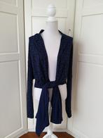 Juffrouw Jansen blauw panterprint vest vestje, maat L, Kleding | Dames, Truien en Vesten, Blauw, Maat 42/44 (L), Ophalen of Verzenden