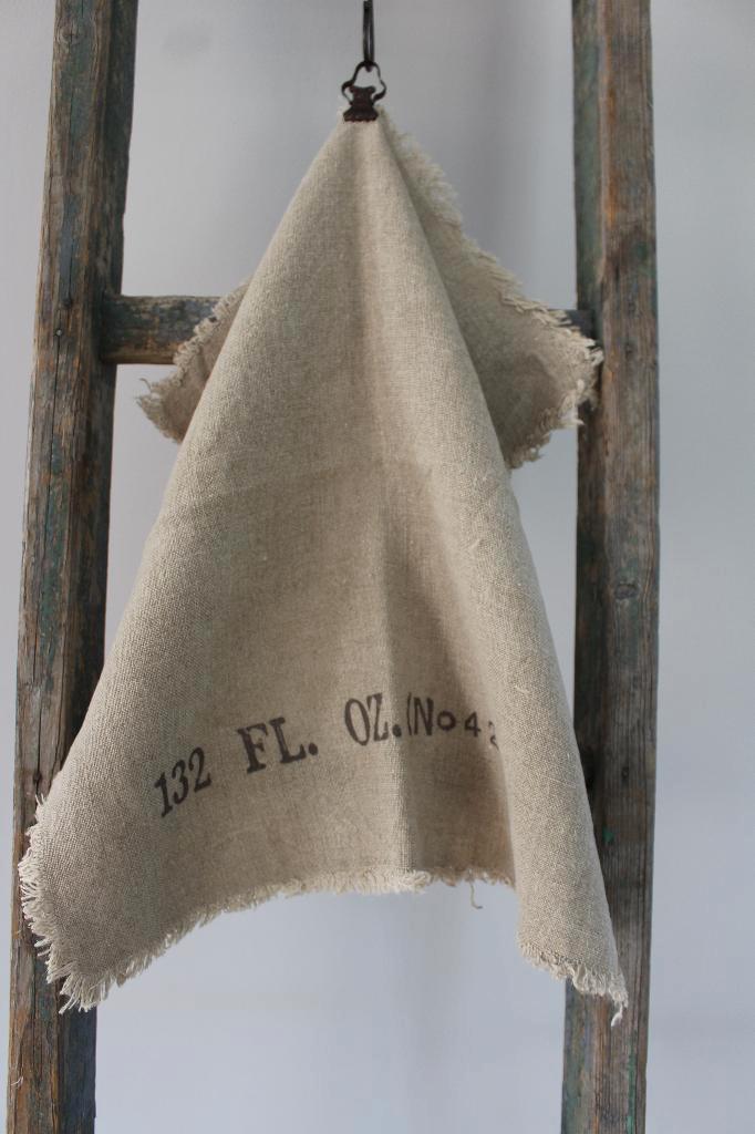 Stoere shabby linnen doek 45 x 45 cm. Nr.1 *Pronck & Praal*, Huis en Inrichting, Woonaccessoires | Overige, Nieuw, Ophalen of Verzenden