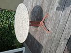 Tuintafel 75 cm rond en 75 cm hoog marmeren blad, Ophalen, Gebruikt, Rond, Overige materialen
