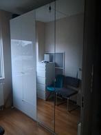 Ikea pax kast hoogglans wit met spiegels, Huis en Inrichting, Kasten | Kledingkasten, Ophalen, 200 cm of meer, Zo goed als nieuw