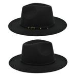 Fedora Hoed Zwart, Ophalen of Verzenden, Nieuw, One size fits all, Hoed
