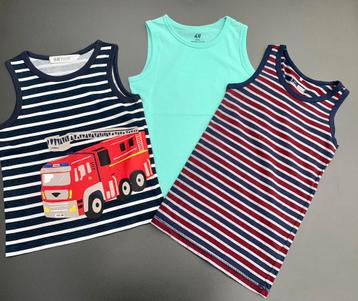 TE KOOP: 3 zomerhemdjes / singlets maat 110/116 ZGAN beschikbaar voor biedingen