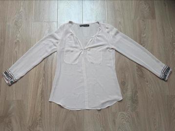 Zara tuniek blouse zalmroze maat S beschikbaar voor biedingen