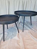 Salontafels zwart. Set van 2., Minder dan 55 cm, Rond, Zo goed als nieuw, Hout