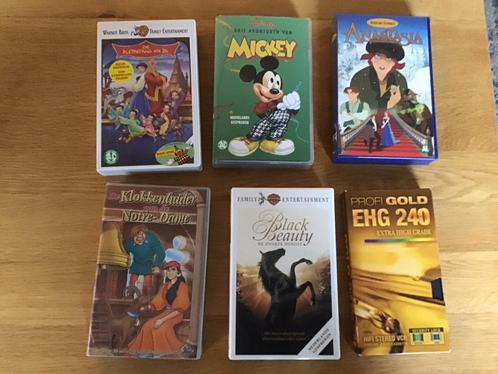 6 films op videoband,voor wie nog een videorecorder heeft, Cd's en Dvd's, VHS | Film, Gebruikt, Overige genres, Alle leeftijden