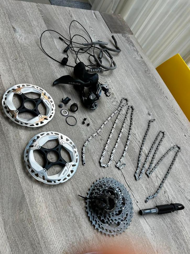 Shimano GRX RX 817 DI2 Groepset (zonder crank en remgreep L), Fietsen en Brommers, Fietsonderdelen, Gebruikt, Racefiets, Derailleur of Ketting