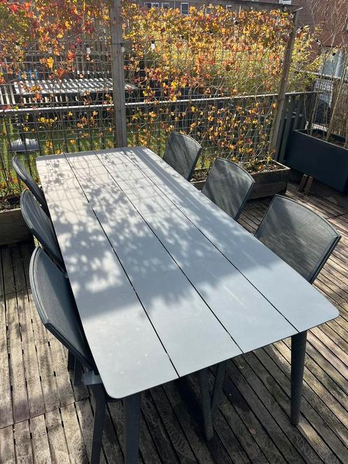 Tuinset 6-persoons Kees Smit | Bellagio Dranera Sora 220cm, Tuin en Terras, Tuinsets en Loungesets, Gebruikt, Tuinset, Aluminium