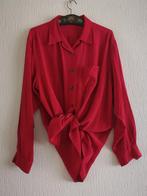 Vintage zijden blause L, Ophalen of Verzenden, Zo goed als nieuw, Maat 42/44 (L), Rood