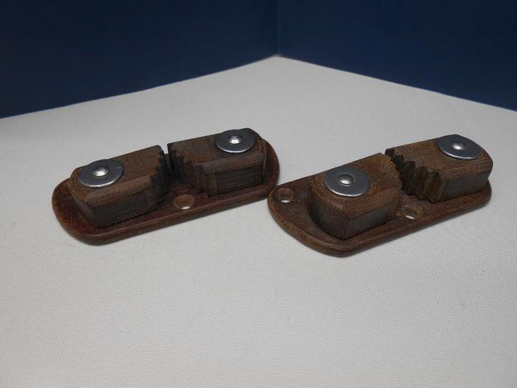 Tufnol schootklemmen, touwklemmen, 12 - 14 mm lijn, set 2 st, Watersport en Boten, Accessoires en Onderhoud, Gebruikt, Overige typen