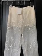 NIEUW  Zara Rechte broek met pailletten beige oesterwit, Kleding | Dames, Broeken en Pantalons, Maat 38/40 (M), Ophalen of Verzenden