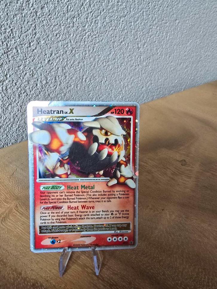 Heatran Lv X DP31, Hobby en Vrije tijd, Verzamelkaartspellen | Pokémon, Zo goed als nieuw, Losse kaart, Foil, Verzenden