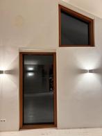 2 Hardhouten Oregon Pine Kozijnen, Gebruikt, Raamkozijn, Inclusief glas, Hout