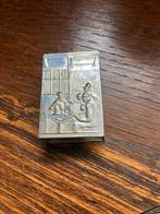 Verzilverde houder voor luciferdoosje, Ophalen of Verzenden