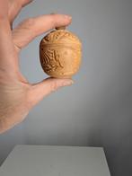 Handgesneden Indisch Houten Doosje, Ophalen of Verzenden