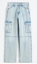Baggy cargo jeans maat 34 H&M, H&M, Blauw, Ophalen of Verzenden, Zo goed als nieuw