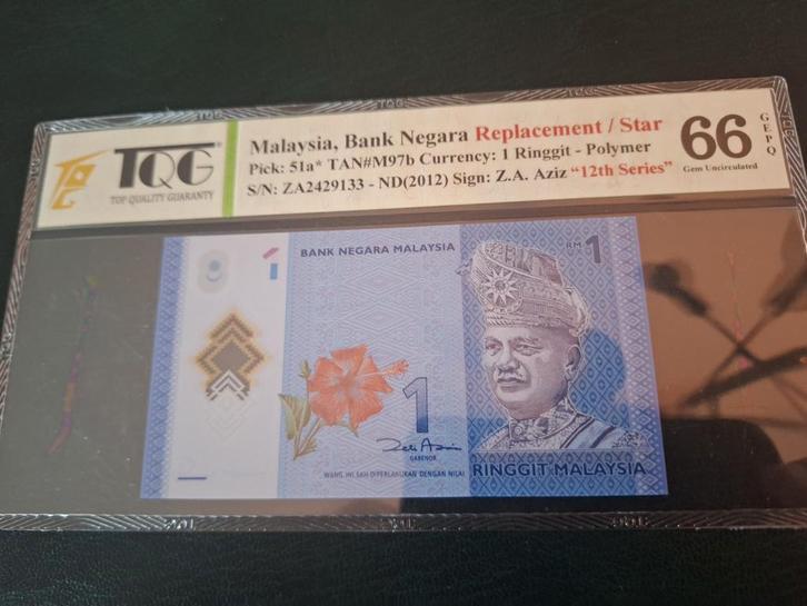 1 Ringgit Maleisië Star - ICG 66, Postzegels en Munten, Bankbiljetten | Nederland, Los biljet, Ophalen of Verzenden