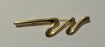 speld 02 Goudkleurige golvende broche Trifari style vintage, Overige materialen, Ophalen of Verzenden, Zo goed als nieuw, Goud