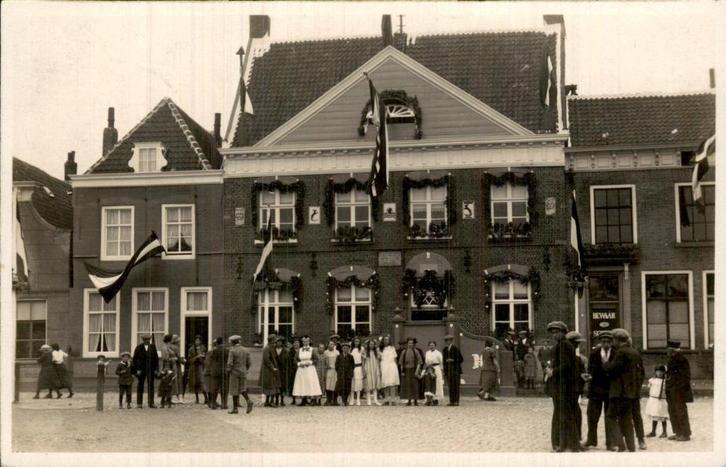 Sint Maartensdijk - Fotokaart - Gemeentehuis, Verzamelen, Ansichtkaarten | Nederland, Gelopen, Zeeland, Voor 1920, Ophalen of Verzenden