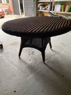 Ronde rotan tuintafel - 130cm - Taupe 4 seasons, Ophalen, Gebruikt, Rond, Wicker