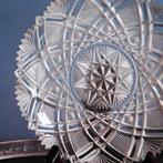 American Brilliant, 3 vintage fraai geslepen glazen bordjes, Antiek en Kunst, Antiek | Glas en Kristal, Ophalen of Verzenden