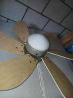 Plafondventilator met verlichting, Ophalen of Verzenden, Zo goed als nieuw, Glas, Minder dan 100 cm