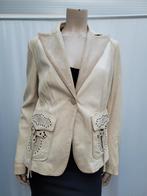 Pinko leren jas maat 38/40, Beige, Ophalen of Verzenden, Zo goed als nieuw, Maat 38/40 (M)