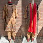 Salwar kameez anarkali churidar saree lengha jurk beige L, Overige typen, Beige, Maat 42/44 (L), Ophalen of Verzenden