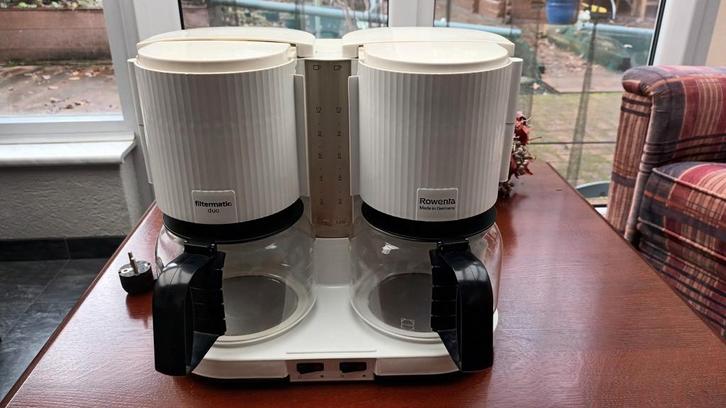 Dubbele Koffiezetapparaat - Filtermatic Duo & Rowenta, Witgoed en Apparatuur, Koffiezetapparaten, Gebruikt, Gemalen koffie, Koffiemachine
