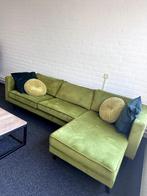 groene velvet Hoekbank, Huis en Inrichting, Ophalen, Zo goed als nieuw, Stof