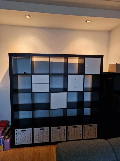 kamerkast met vakken, donkerbruin, Huis en Inrichting, Kasten | Vitrinekasten, Gebruikt, 150 tot 200 cm, 150 tot 200 cm, 25 tot 50 cm