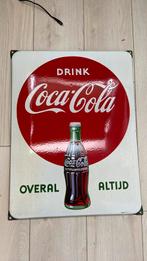 Emaille reclamebord Coca Cola langcat Bussum, Ophalen of Verzenden