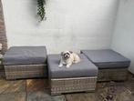 Poef van loungeset Central Park, Tuin en Terras, Tuinsets en Loungesets, Ophalen, Kunststof, Gebruikt, 3 zitplaatsen
