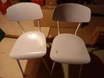 Vintage stoelen, Huis en Inrichting, Stoelen, Ophalen, Gebruikt, Twee, Wit