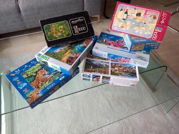 11 Puzzels in 7 dozen, landschap, dieren en cartoons beschikbaar voor biedingen