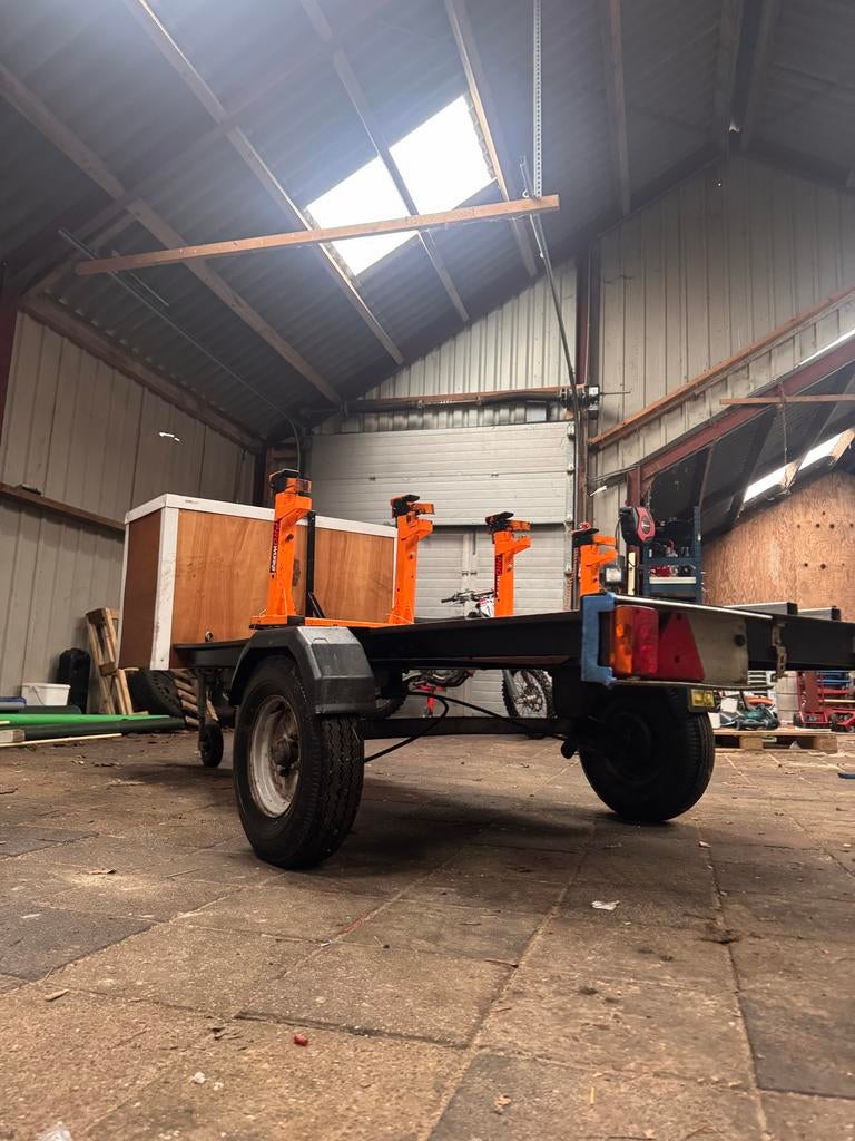 Motor aanhanger | voor 3 motoren | met kist, Ophalen of Verzenden, Gebruikt