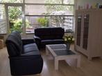 Salontafel hout met leistenen, Huis en Inrichting, Tafels | Salontafels, Ophalen, Gebruikt, 100 tot 150 cm, 50 tot 100 cm