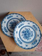 Vintage Blauw Roos Borden Set, Gebruikt, Ophalen of Verzenden, Bord(en), Overige stijlen