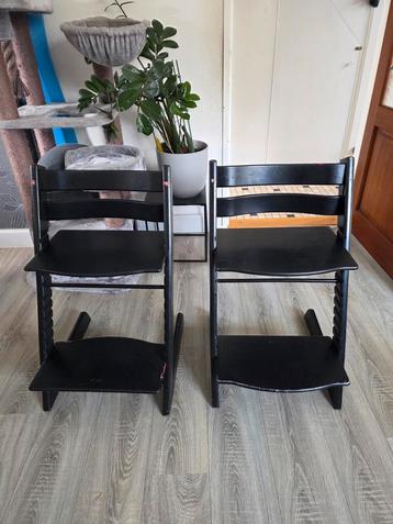 2 TripTrap kinderstoelen, zwart geverfd, stevig! beschikbaar voor biedingen