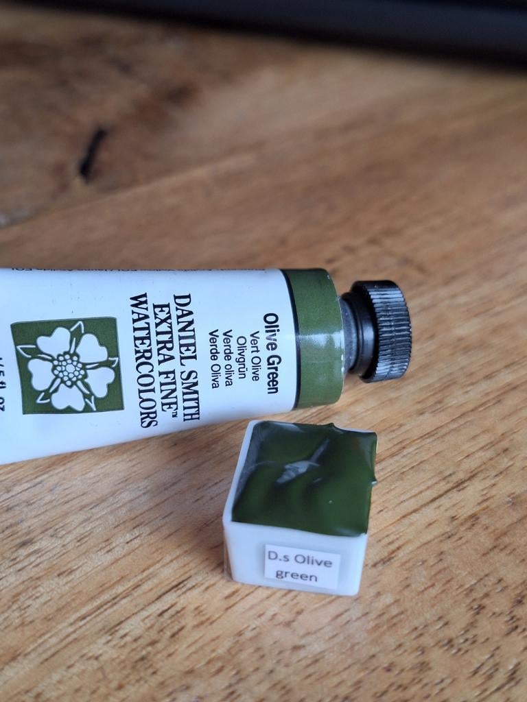 ½ napje Olive Green  daniel smith aquarelverf, Ophalen of Verzenden, Nieuw, Waterverf