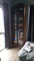 boekenkast billy/oxberg met glazendeuren en opzetdeel, 200 cm of meer, 25 tot 50 cm, Gebruikt, Met deur(en)