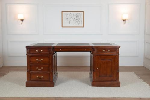 Klassiek Engels bureau 180x90 partnerdesk (NIEUW), Huis en Inrichting, Bureaus, Zo goed als nieuw, Ophalen of Verzenden