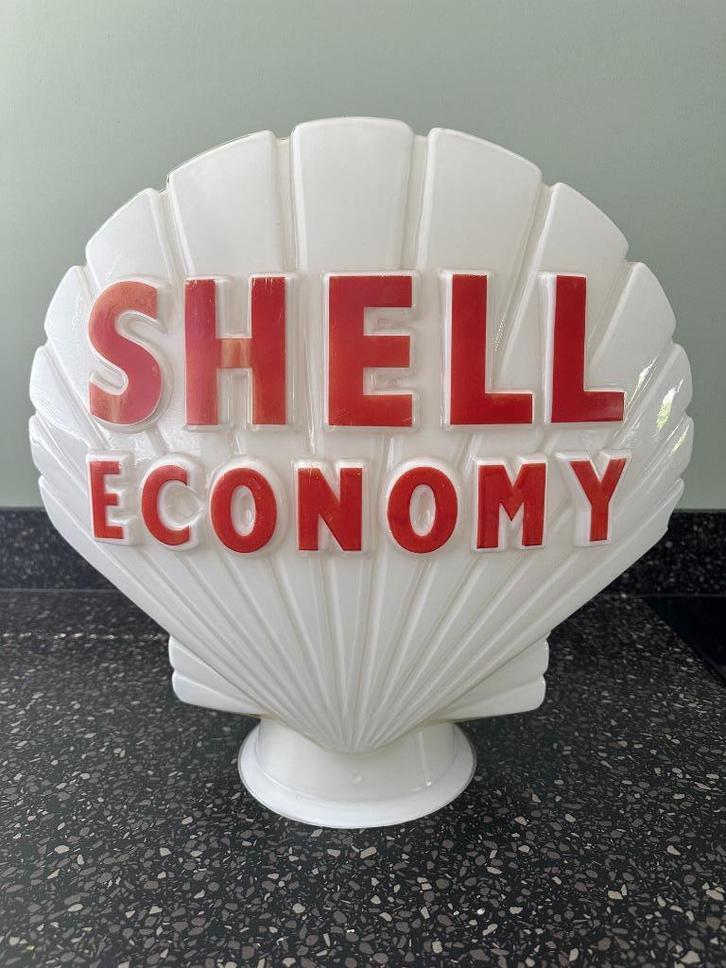 Extreem zeldzame SHELL ECONOMY globe voor een benzine pomp., Verzamelen, Merken en Reclamevoorwerpen, Gebruikt, Gebruiksvoorwerp