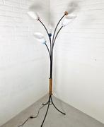 Vintage Tripod Spriet vloerlamp, 1960s, Huis en Inrichting, Lampen | Vloerlampen, Ophalen, Gebruikt, -, Glas