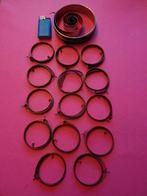 14 oude metalen klok veren voor klokken, Ophalen of Verzenden