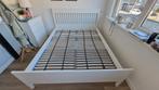 IDANAS Wit Bed van Ikea met Lonset lattenbodem, Ophalen, Wit, Tweepersoons, Zo goed als nieuw