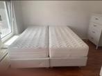 Te koop: complete IKEA boxspring set met beide matrassen, Huis en Inrichting, Slaapkamer | Boxsprings, Ophalen, Gebruikt, Wit