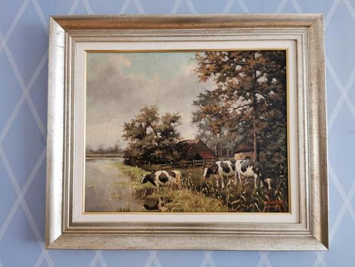 Willem de Kok - Drinkende koeien in landschap (1883-1959), Verzamelen, Retro, Huis en Inrichting, Ophalen of Verzenden