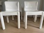 Kartell 4875 Carlo Bartoli Design stoel wit (vier stuks), Huis en Inrichting, Stoelen, Ophalen, Gebruikt, Wit, Vier